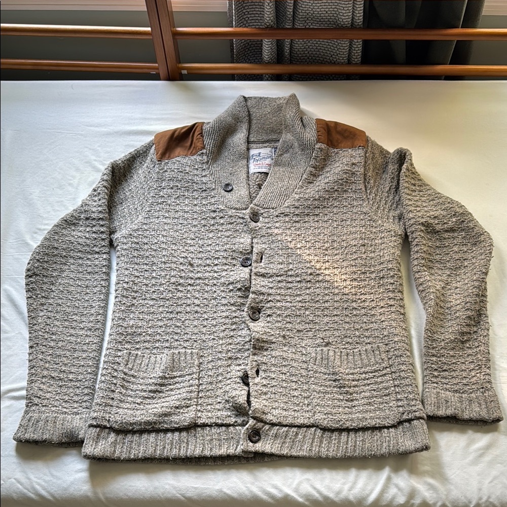 Topman Gray Shawl Collar Cardigan XL